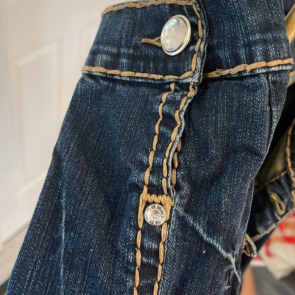 LA Idol crystal button denim jacket - Picture 5 of 7